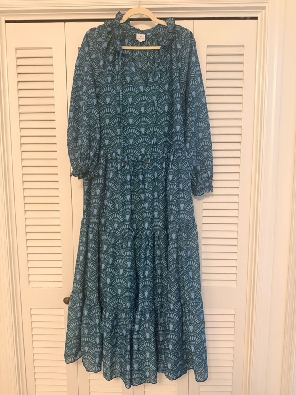 J.Marie “Norah” Patterned Long Sleeve Maxi Dress